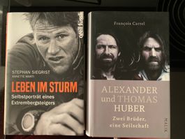 2 Bücher Bergsteigen A. u. T. Huber und S. Siegrist