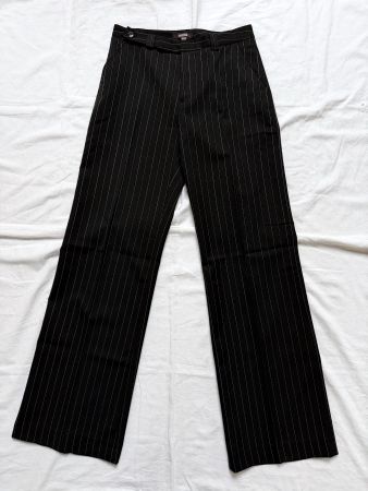 Street One Hose Gr. 34 - schwarz, Nadelstreifen, Bügelfalte