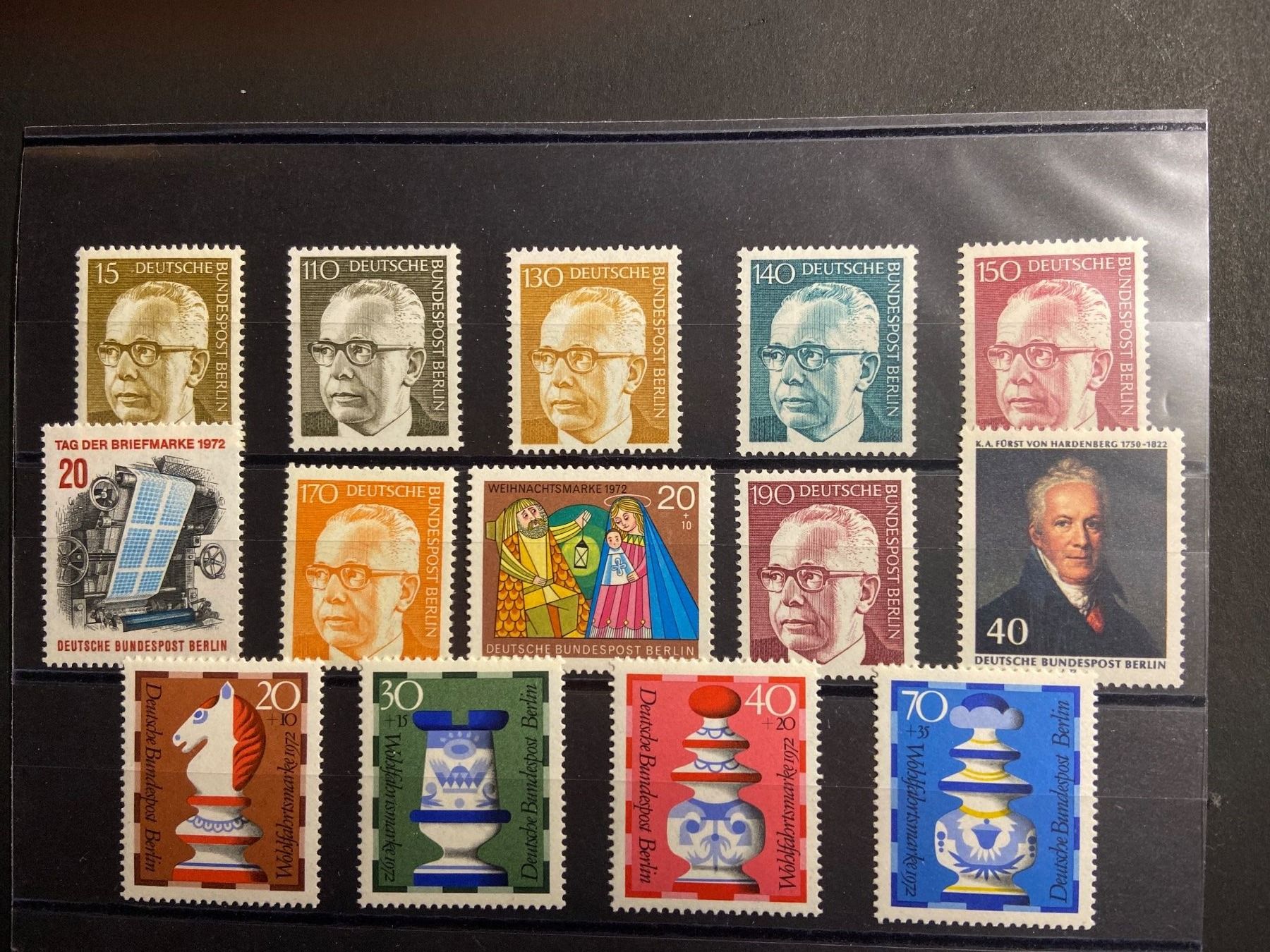 Alle Briefmarken: Berlin 1972 Jahresausgabe ** – Gebraucht aus Wil SG von fva01 2