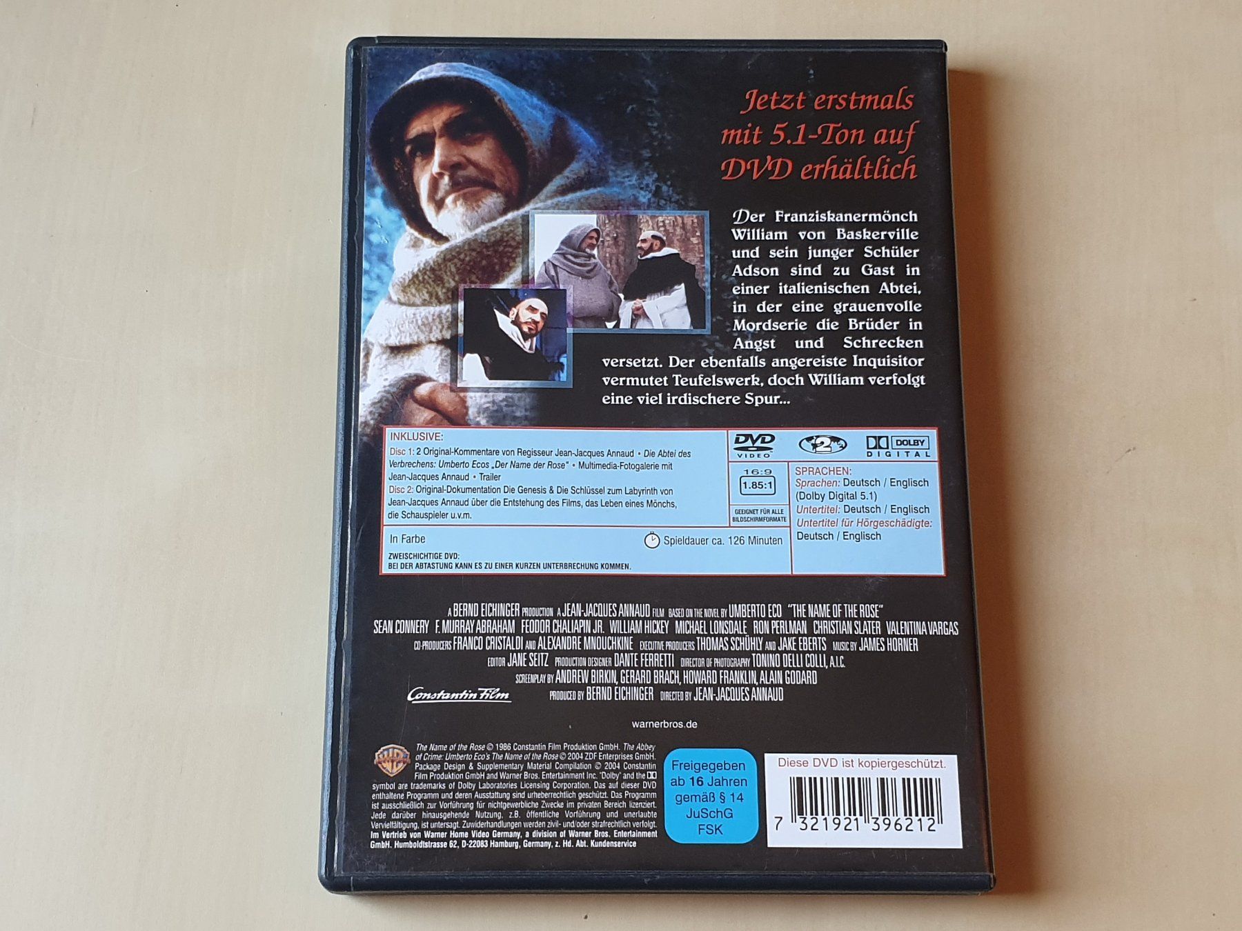 Tutti i DVDs: Der Name der Rose 2 DVD's – Usato da Stansstad venduto da collectorsshop 1