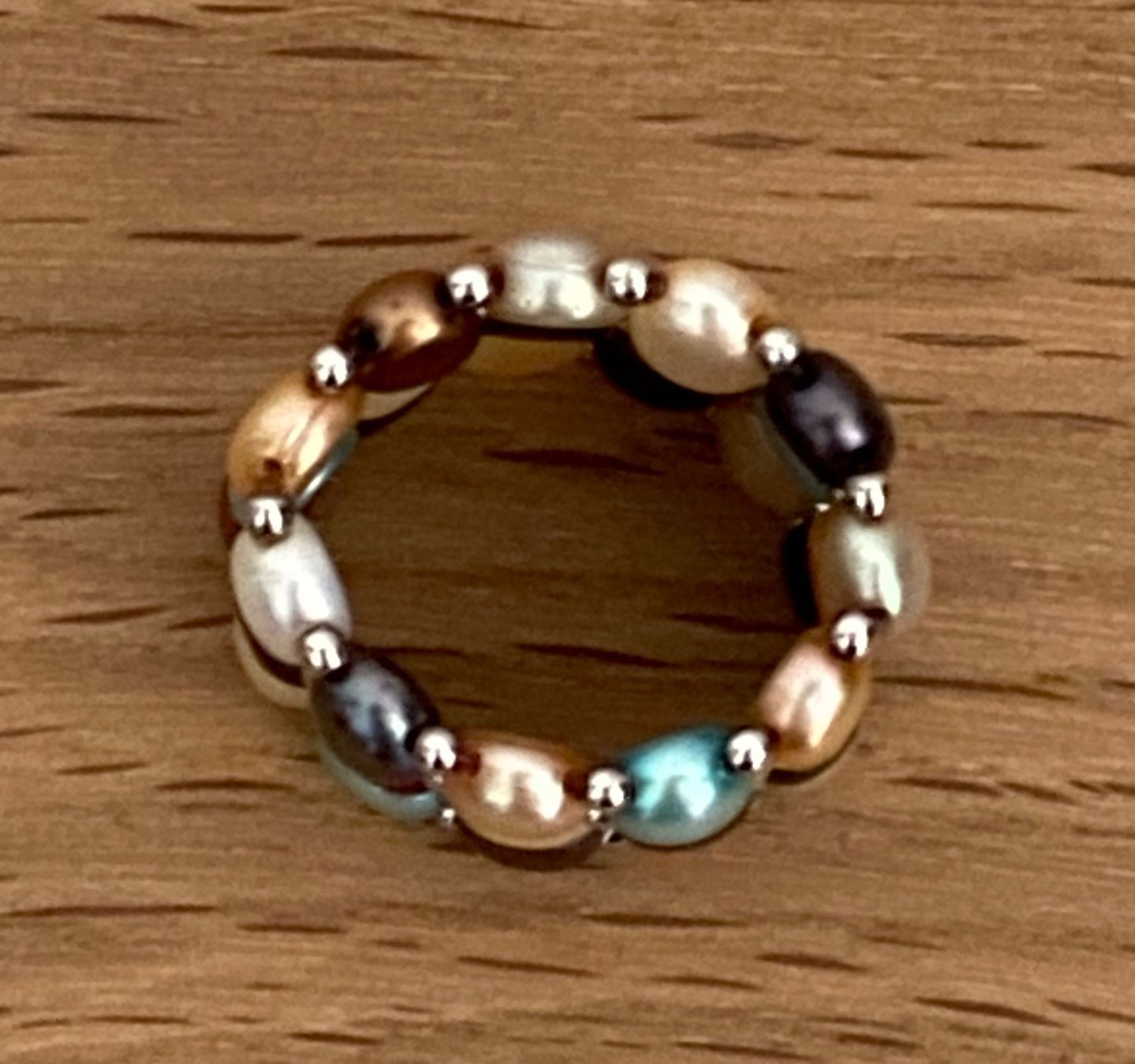 Bagues: Bague perles véritables multicolores – Neuf (Voir description) à Genève par kik_8jd6 5