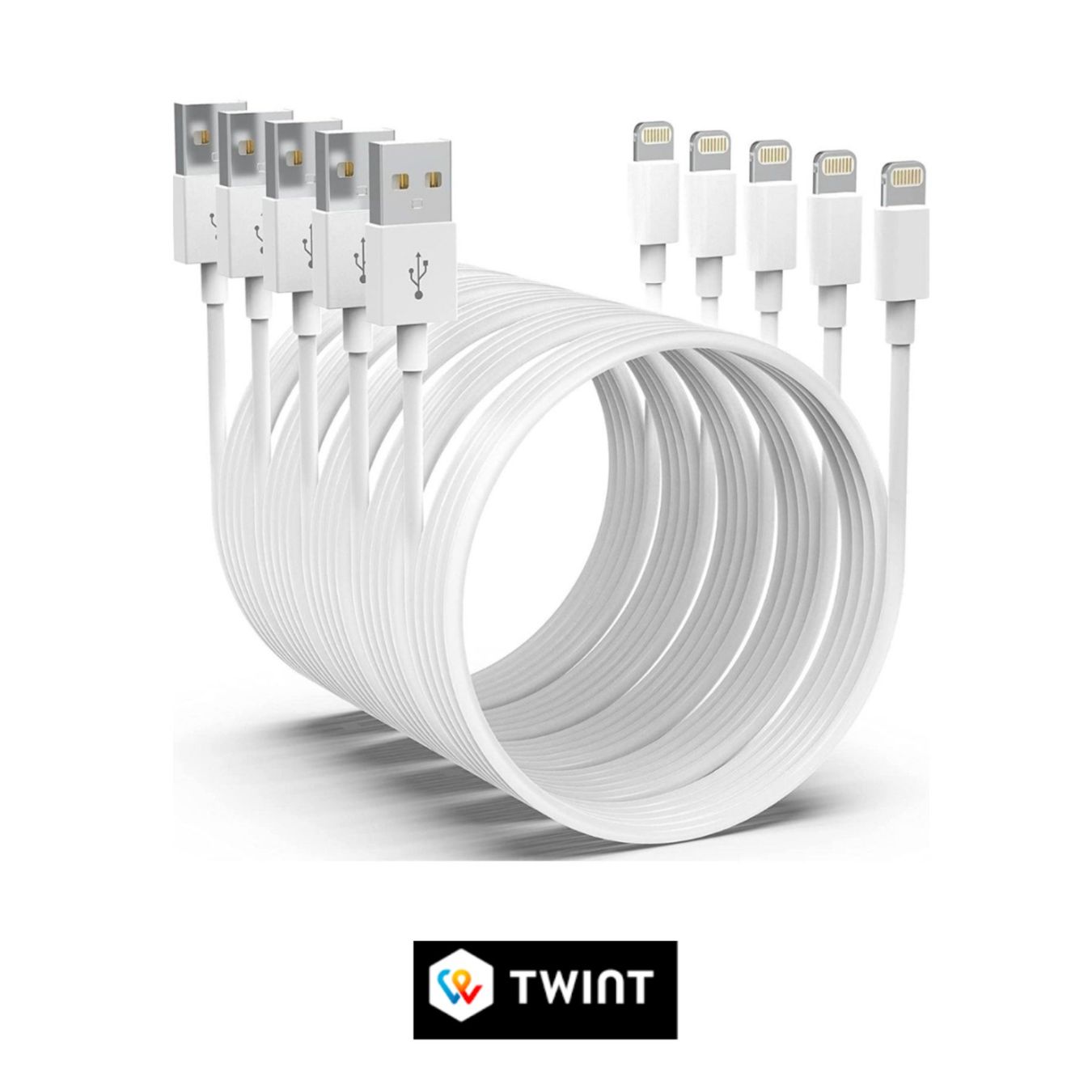 Kabel: 5 Lightning USB Ladekabel Für Apple – Neu und originalverpackt aus Luzern von Waince786