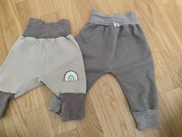 Hosen 2er Set Grösse 62/68 beige/grau