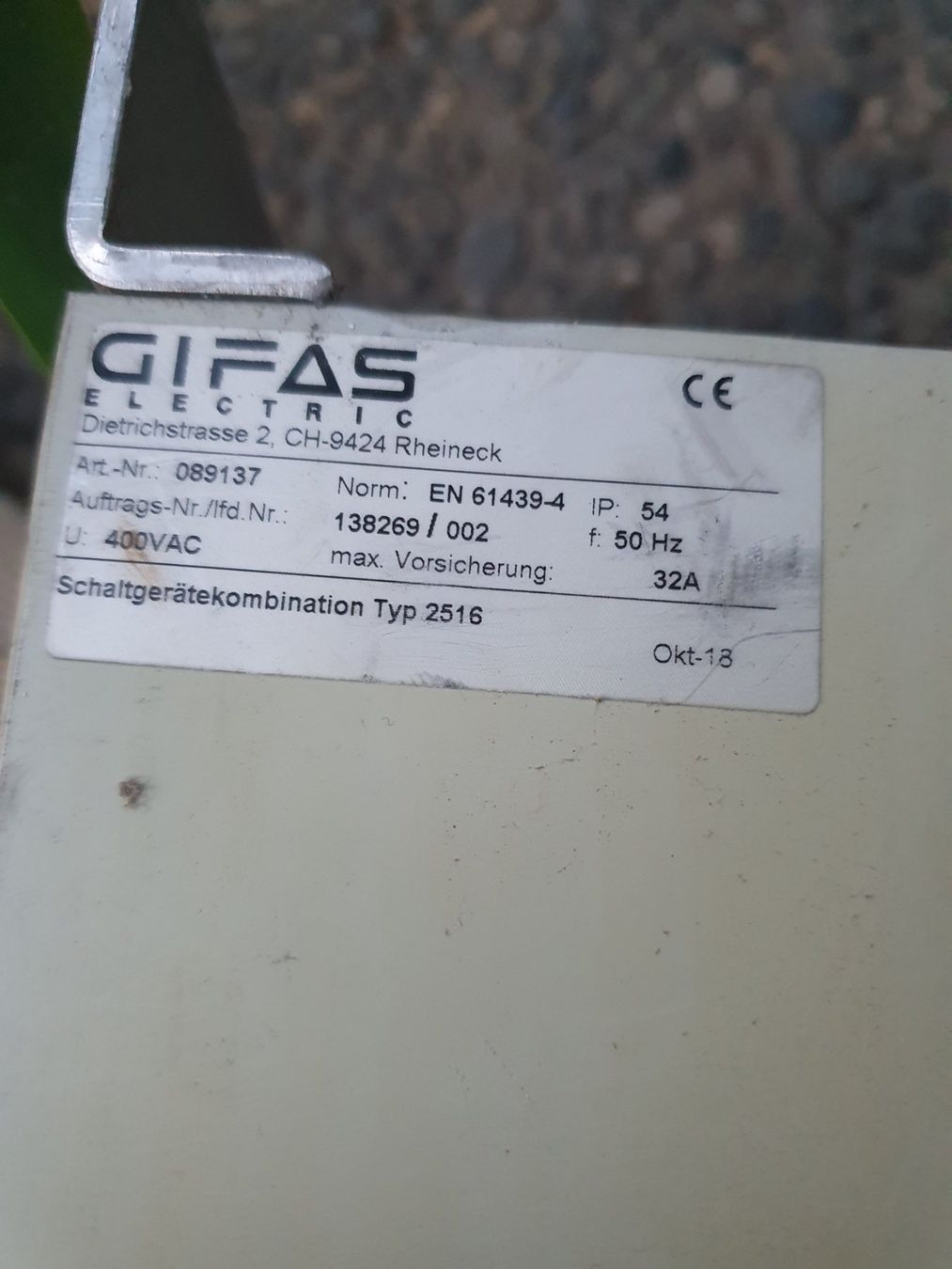 GIFAS Elettrotecnica: Baustromverteiler Lade- Stromverteiler Typ 2516 32A 40a – Usato da Zürich venduto da eymen20 5