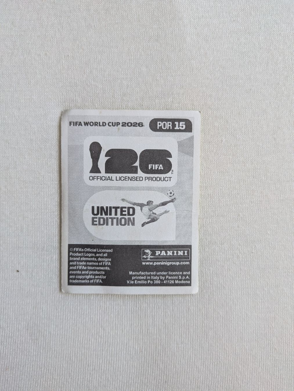 Panini : Panini Bild POR 15 – Usato da Eschenbach SG venduto da SanFranciscoCalifornia 2