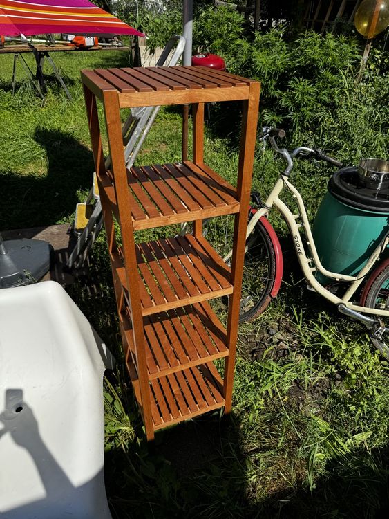 Holzregal für Garten Balkon Wintergarten 140x40x38cm Kaufen auf Ricardo