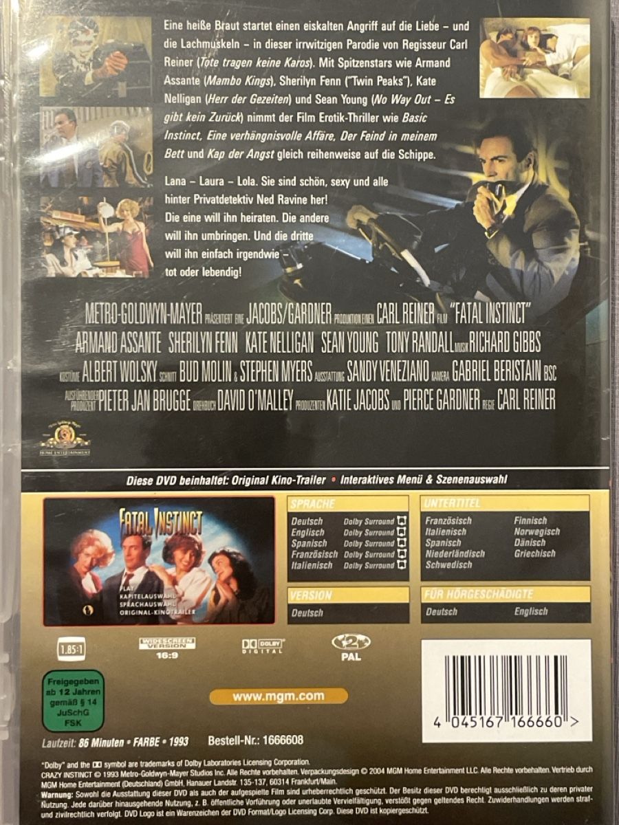 Tutti i DVDs: Crazy Instinct (1993)  selten! – Usato da Waldenburg venduto da Mimily33 1