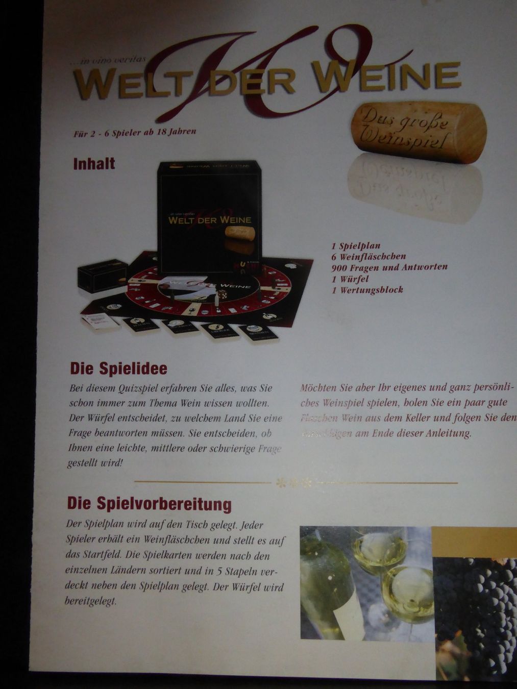 Spiele: Brettspiel Das Grosse Weinspiel – Gebraucht aus Gossau SG von tenerife11 7