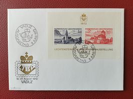 FDC 1972 Liechtensteinische Briefmarkenausstellung