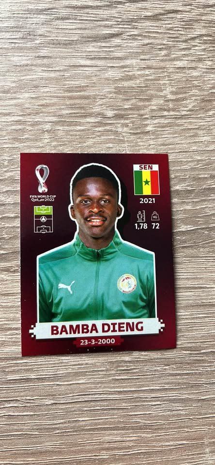 Panini Carte collezionabili: Bamba Dieng Panini WM Cup Qatar 2022 – Nuovo (secondo la descrizione) da Fislisbach venduto da Hast1976
