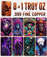 8 x 1 OZ Artworks Kupferbarren