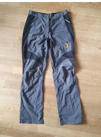 Jack Wolfskin trekking zip off pants, size 38 M, grey/black
