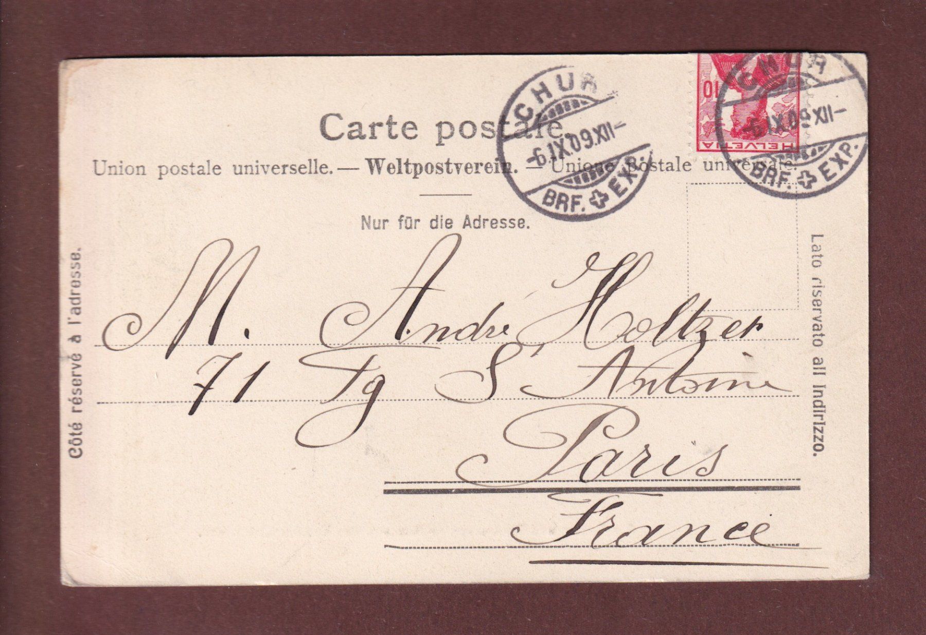 Cartoline postali: PIZ ROSEG - Tschiervagletscher - 1909 – Usato da Pully venduto da nicecards-shop 1
