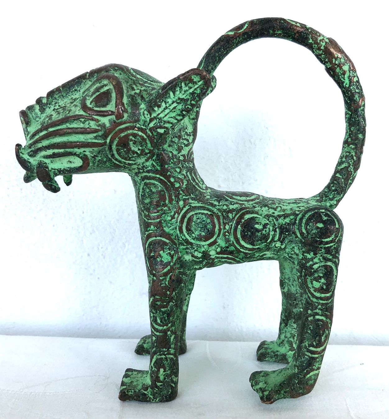 Sculture & Statue: feiner alter Leopard Bronze Benin Höhe 13,5 cm – Usato da Rüthi (Rheintal) venduto da Kunsthaus777 7