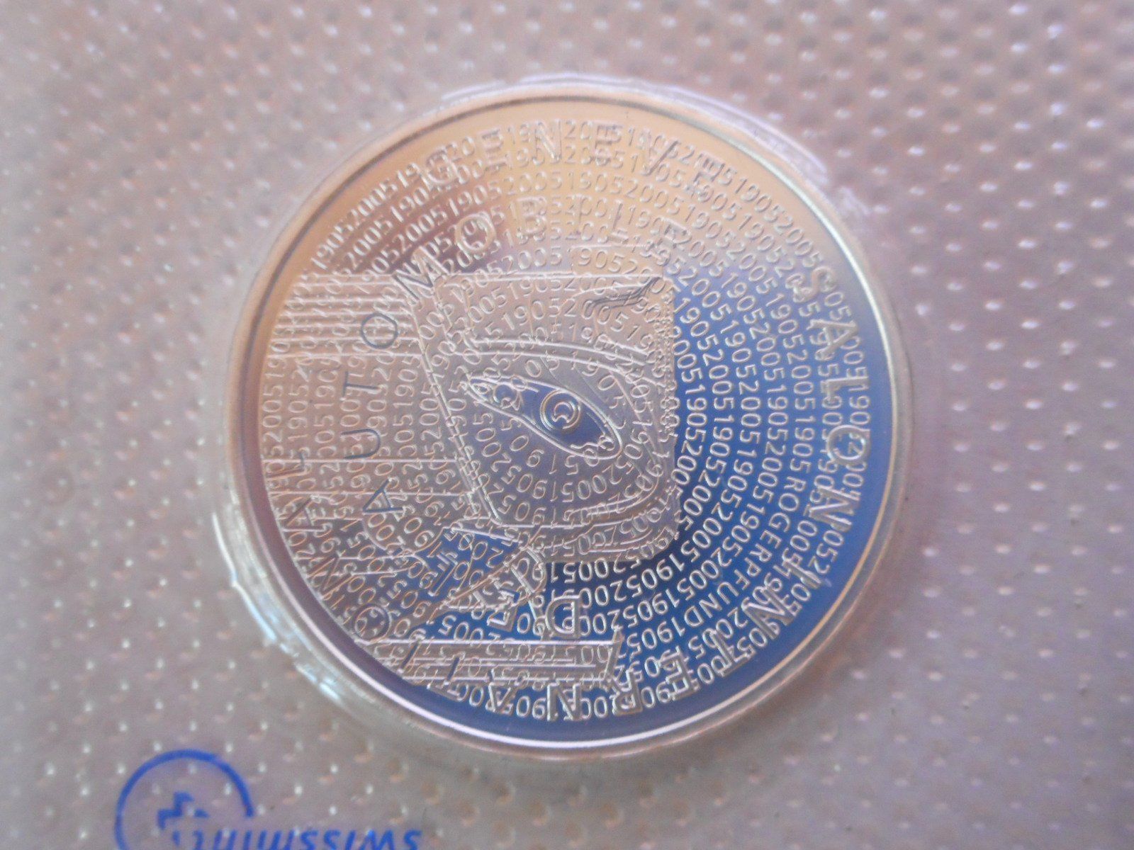 Tutti le monete: 20 Fr. 2005 silber  Autosalon Genf  unz/stgl – Nuovo e nell'imballaggio originale da Kriegstetten venduto da pizlad2010 1