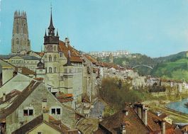 Fribourg l'Hôtel de Ville et la Cathédrale FR