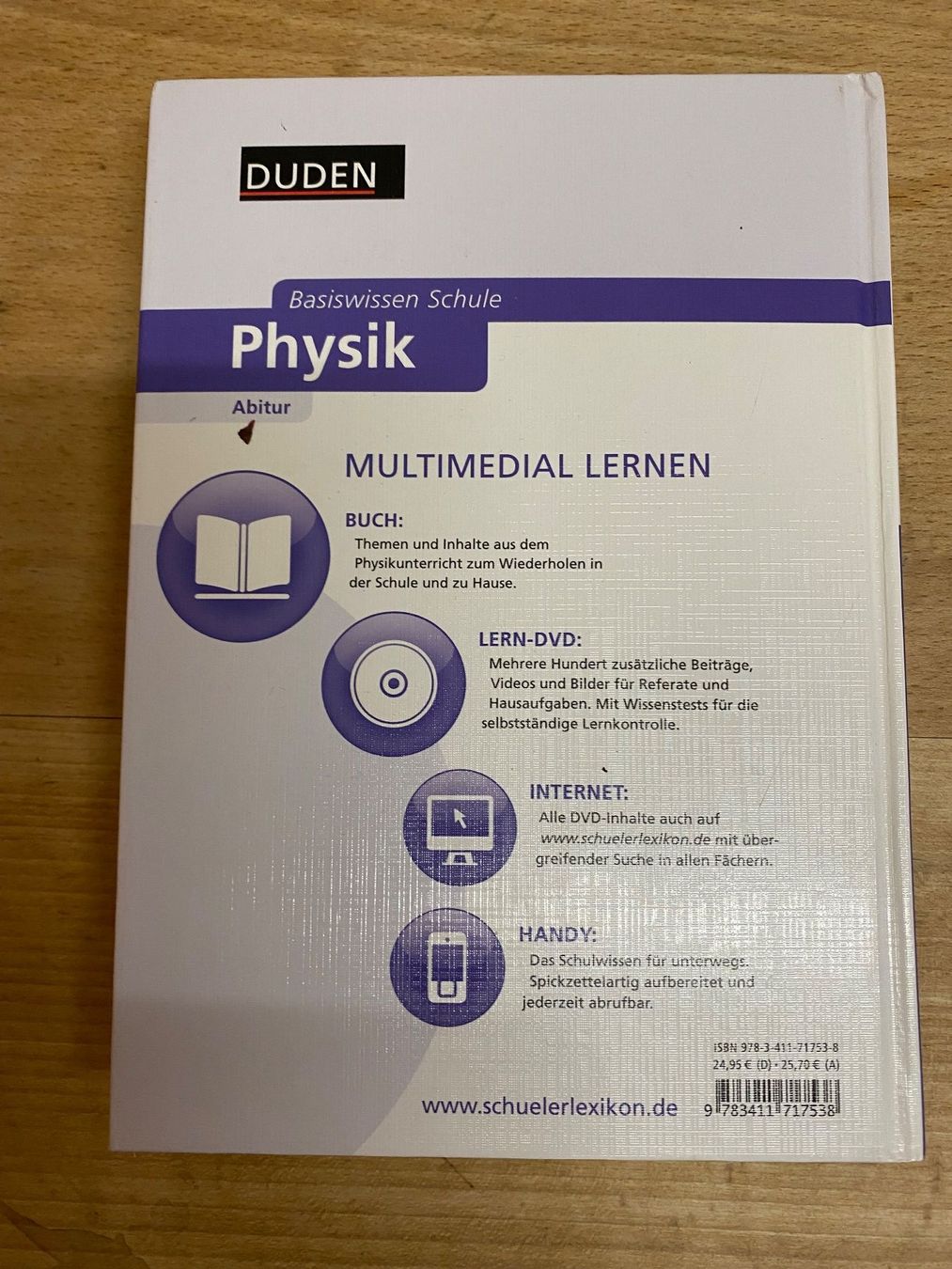 Libri: Fachbuch: Duden Physik Abitur - Basiswissen Schule + DVD-Rom – Usato da Rüschlikon venduto da Emma01 1