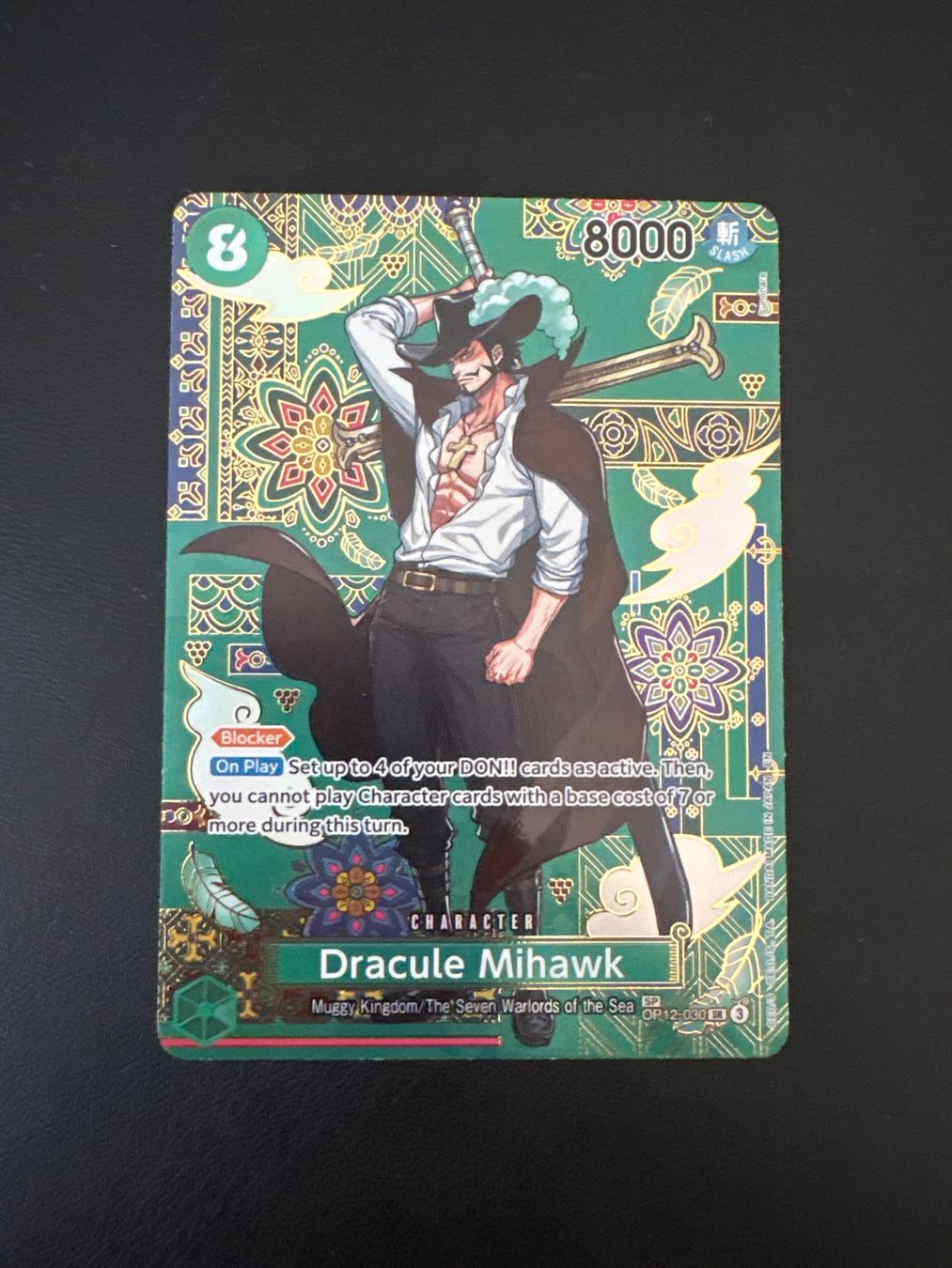 Bandai Carte collezionabili: One Piece Card Game Dracule Mihawk SP OP12-030 – Usato da Wetzikon ZH venduto da regula.mrk