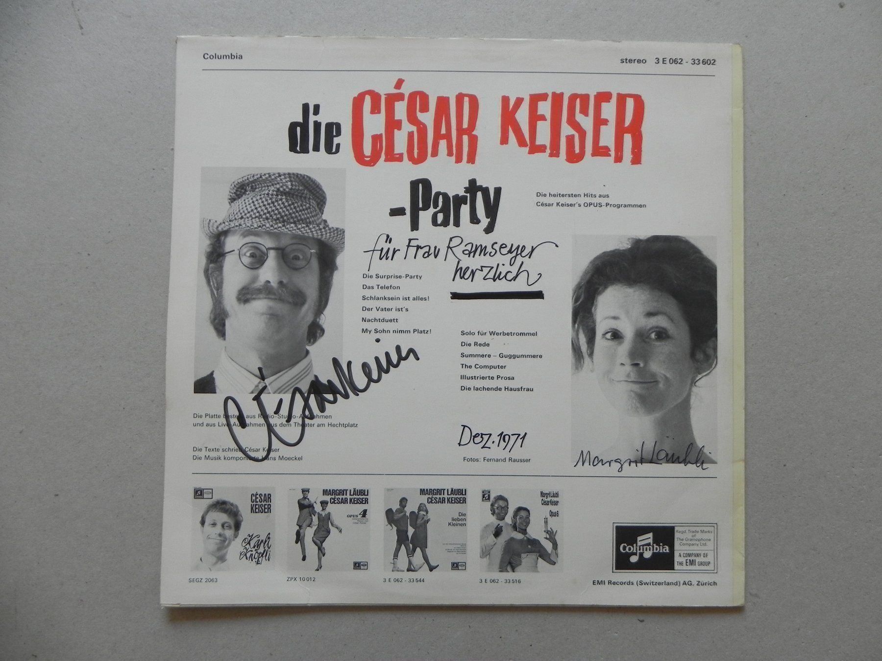 Dischi in vinile: LP M. Läubli & C. Keiser Cabaret Party – Usato da Siebnen venduto da krimsie 1