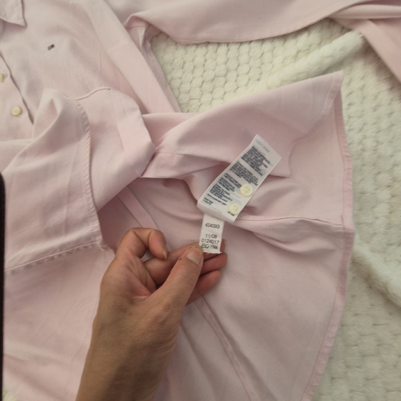 Tommy Hilfiger Camicette: Bluse Tommy Hilfiger Grösse 4 rosa Stretch langarm  – Usato da Münchenstein venduto da yes_l59n 6