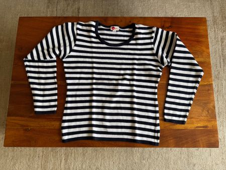 HESS NATUR PULLI, GR. S, DUNKELBLAU-WEISS GESTREIFT, CASUAL
