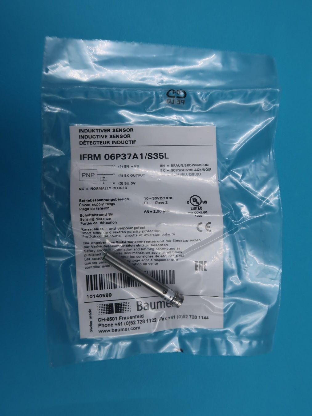 Elektronikbauteile: Baumer Sensor IFRM 06P37A1/S35L Näherungsschalter 10140589 – Neu und originalverpackt aus Lömmenschwil von ritalin01
