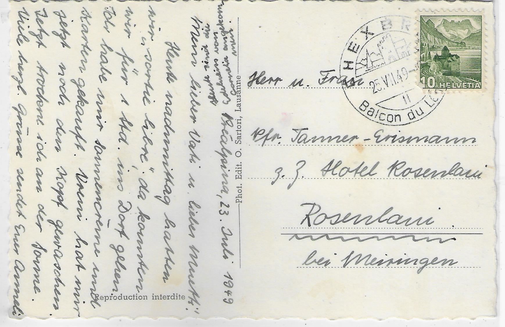 Cartoline postali: Chexbres - Eglise – Usato da Ettingen venduto da Kartenplanet 1
