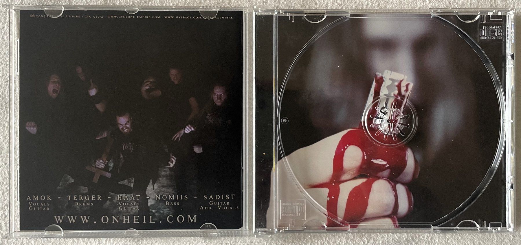 CD: Onheil – Razor - CD - 2009 - First Press - Cyclone Empire – Usato da Uster venduto da Zardodel 8
