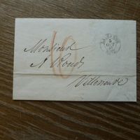 1857 uralt  FALTBELEG von LAUSANNE nach VILLENEUVE