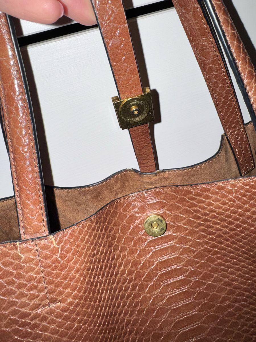 Borse da donna: Braune Handtasche in Kroko-Optik – Usato da Schlieren venduto da itsquality 6