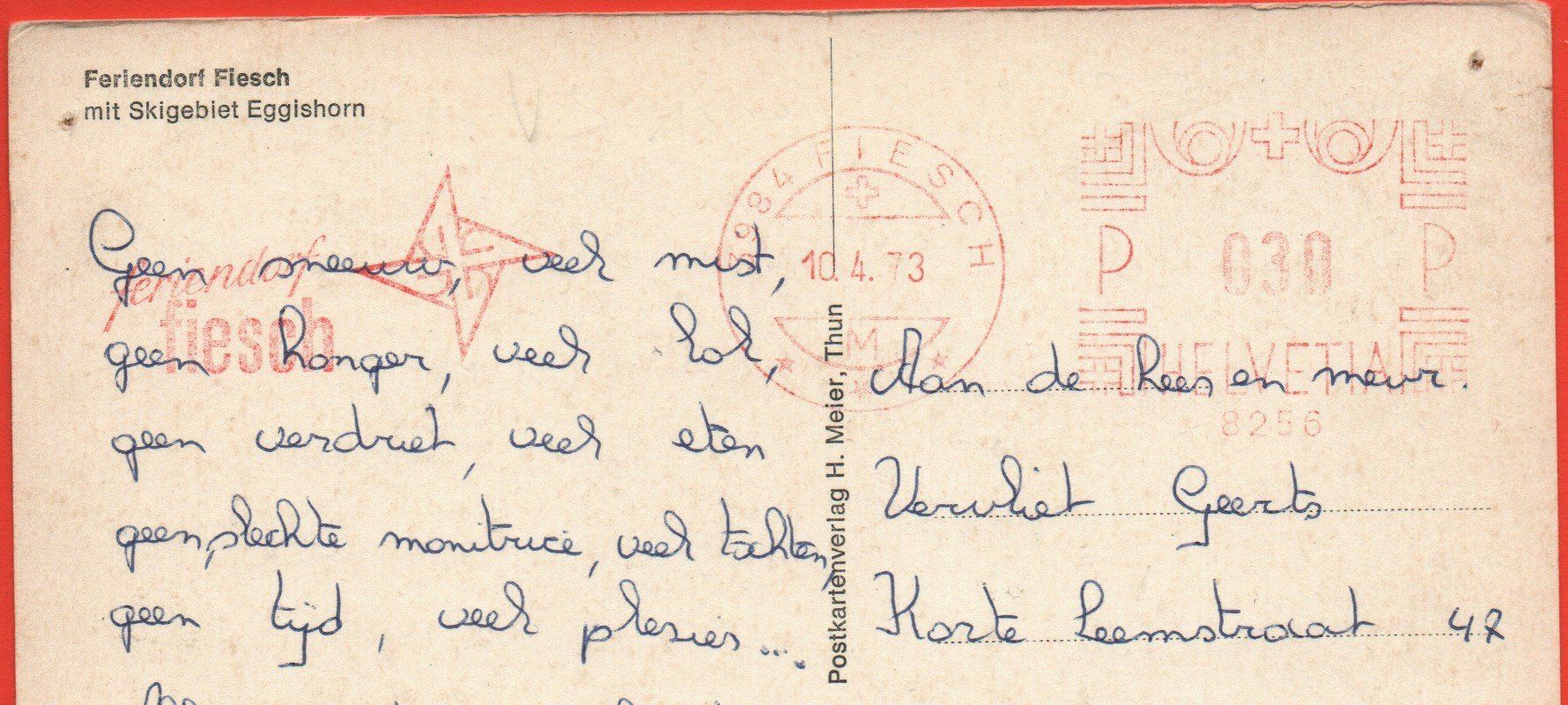 Cartoline postali: FIESCH mit Skigebiet Eggishorn – Usato da Jona venduto da philajona 1