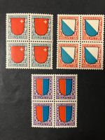 J15-17 **, Kantonswappen, 1920, Viererblöcke