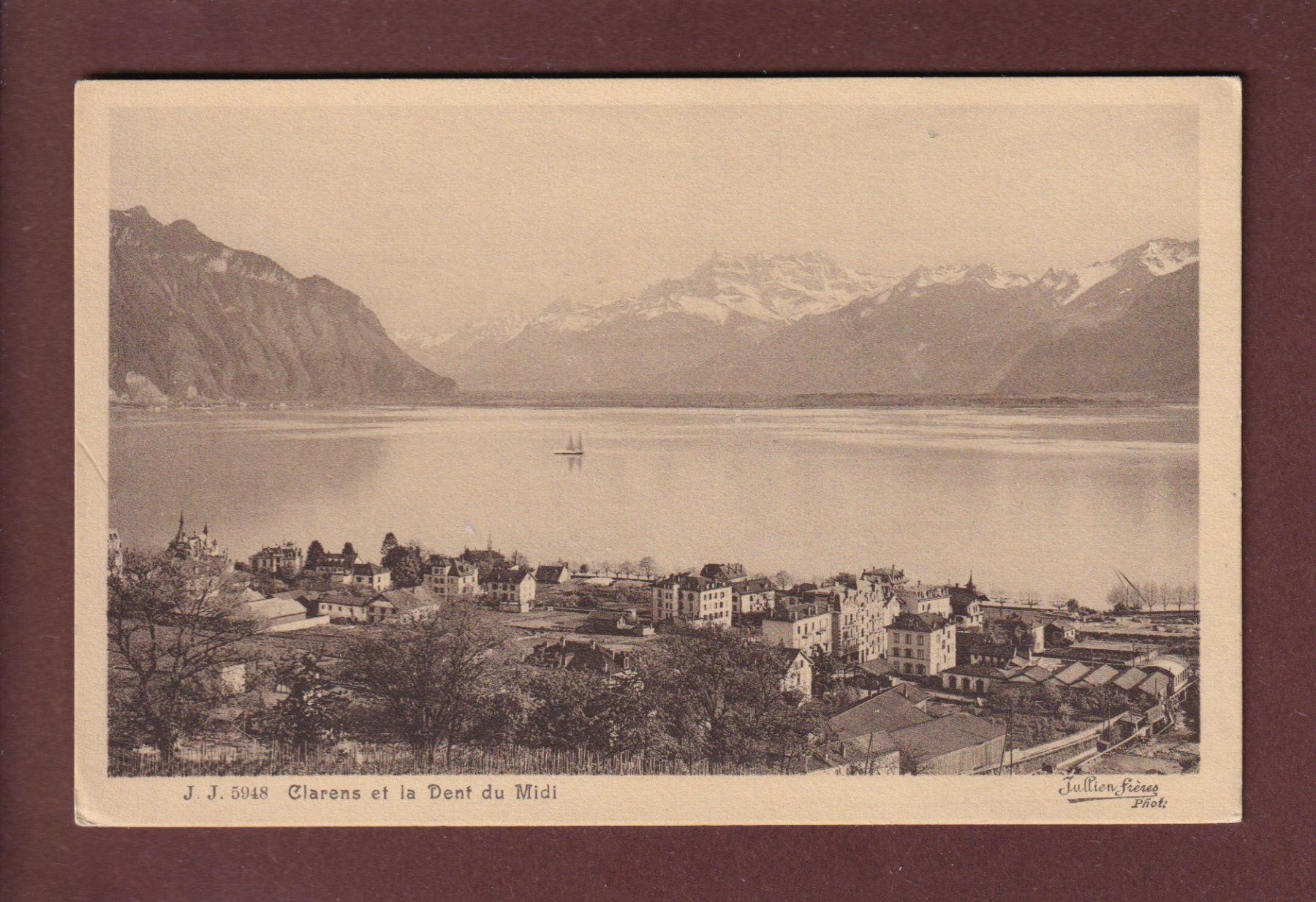Cartoline postali: CLARENS - Dents du Midi – Usato da Pully venduto da nicecards