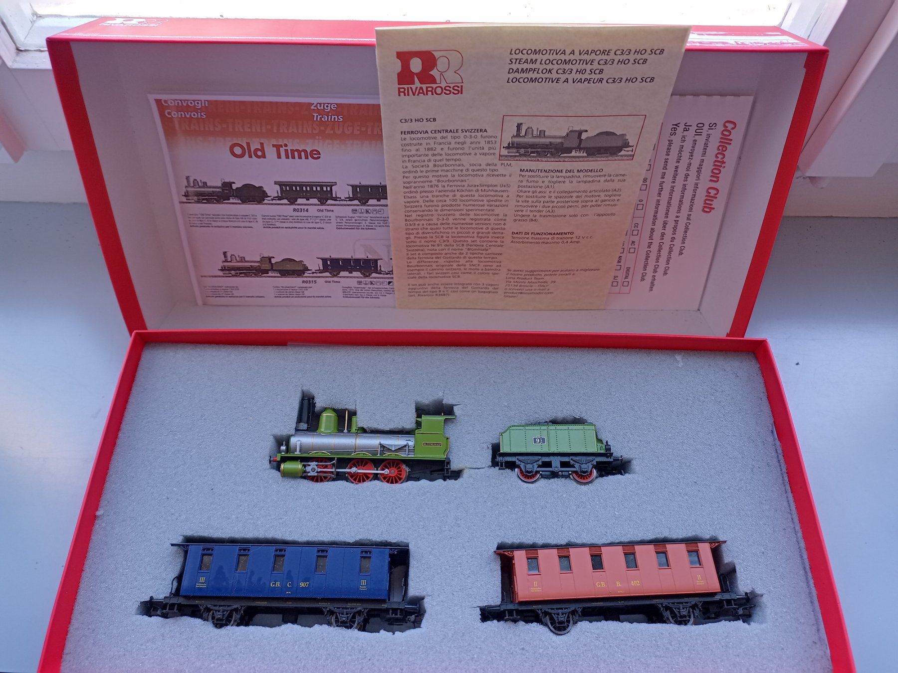 Rivarossi Modellini di ferrovie: Rivarossi Gotthardbahn / Centralbahn Set, läuft – Usato da Burgdorf venduto da Trenini