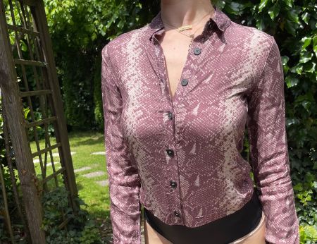 Freddy camicia con body👌di viscosa con tanga-nuovo-S/M