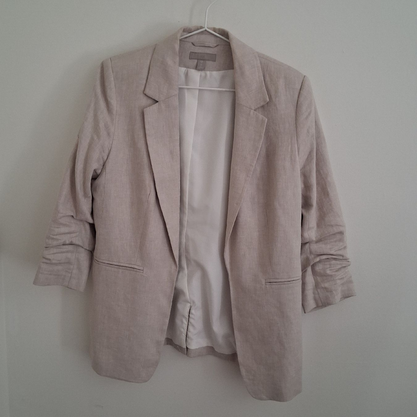 H&M Giacche: H&M Linen Summer Blazer Size M Beige – Nuovo (secondo la descrizione) da Wil SG venduto da tre_g2l7