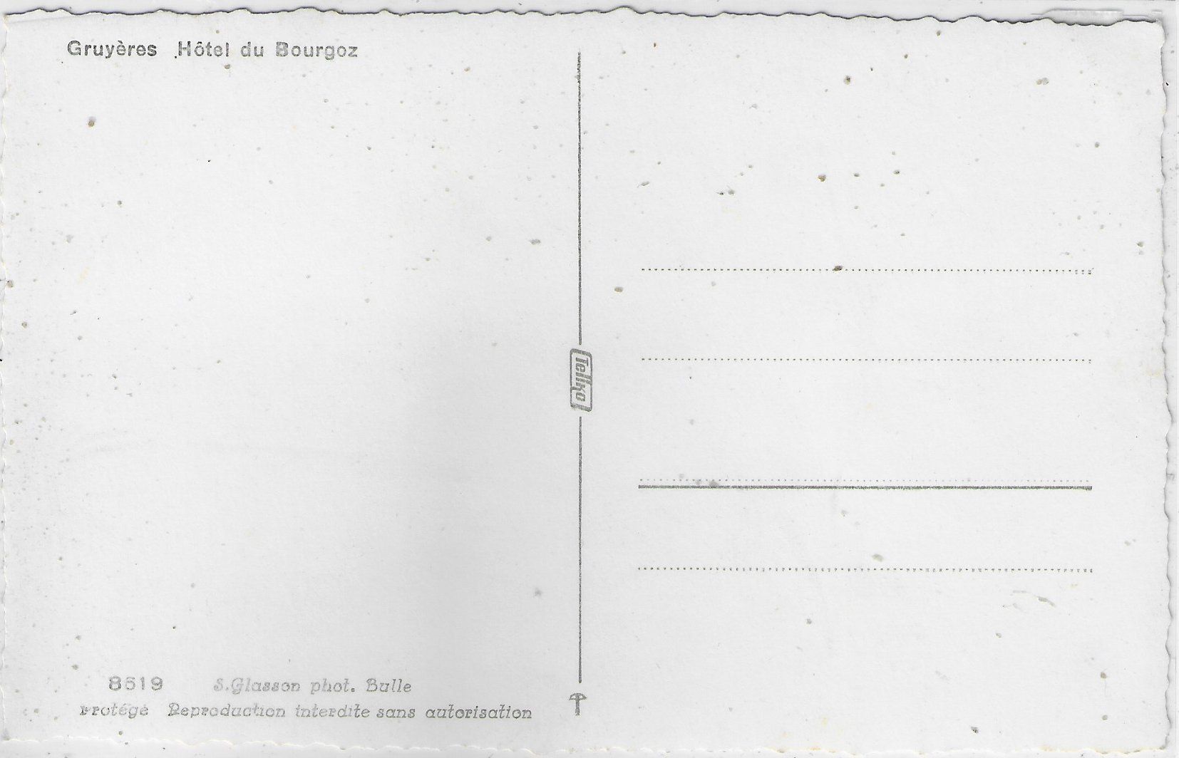 Cartoline postali: Gruyeres - Hotel du Bourgoz – Usato da Ettingen venduto da Kartenplanet 1