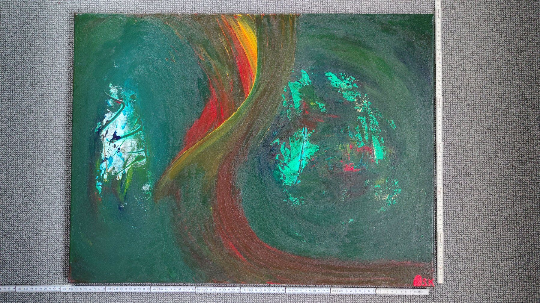 Dipinti: Abstraktes Acrylbild, handgemalt 80x60cm – Usato da Ballwil venduto da bom_ar