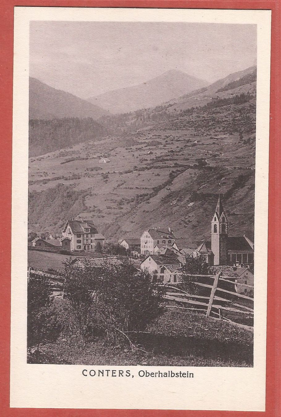 Cartoline postali: Conters im Oberhalbstein - ca. 1925 – Usato da Fislisbach venduto da Porano