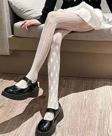 Collant colore late a rete, stile Particolare e sexy