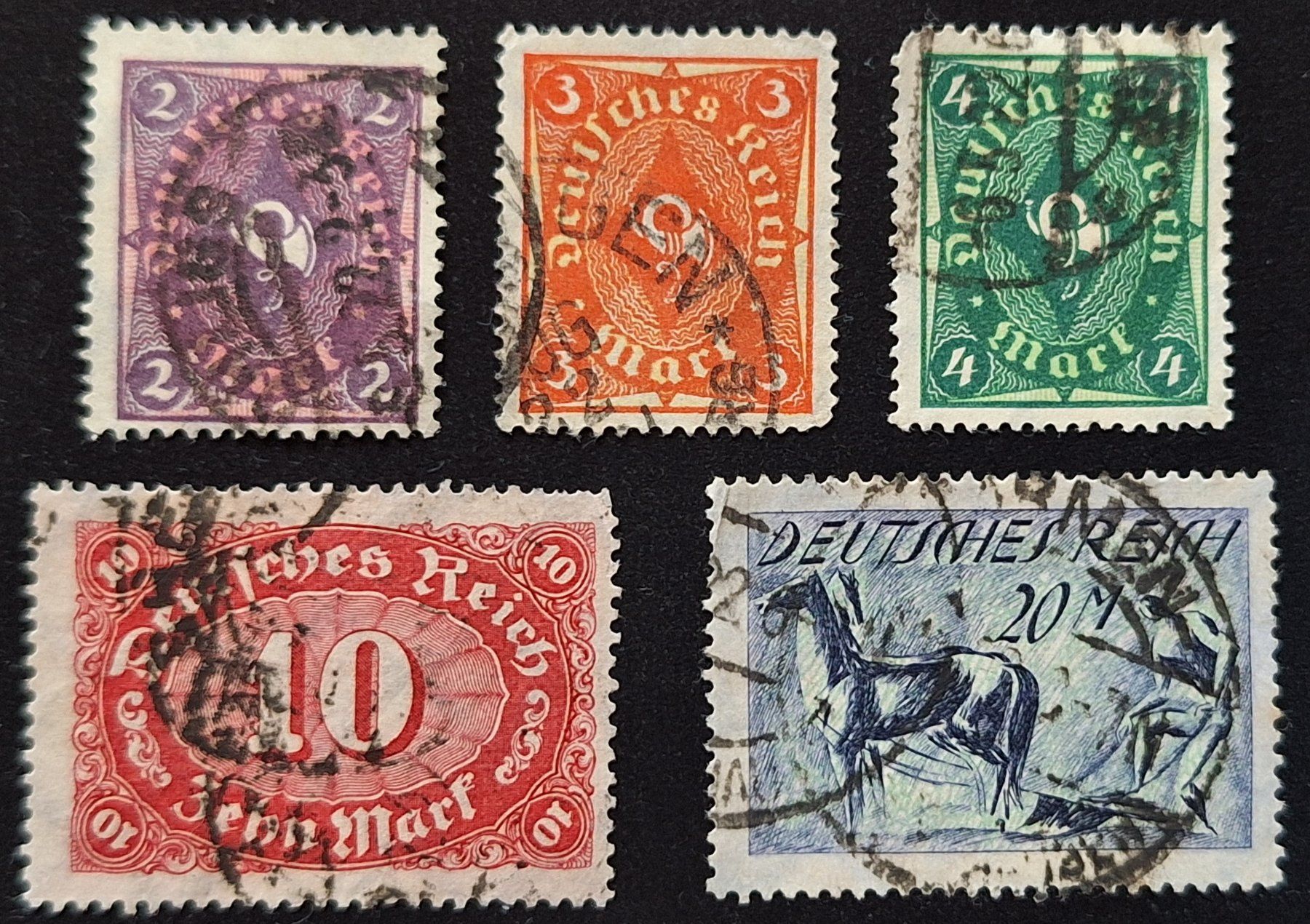 Alle Briefmarken: Deutsches Reich 1922 – Gebraucht aus Lohn-Ammannsegg von konstrwu