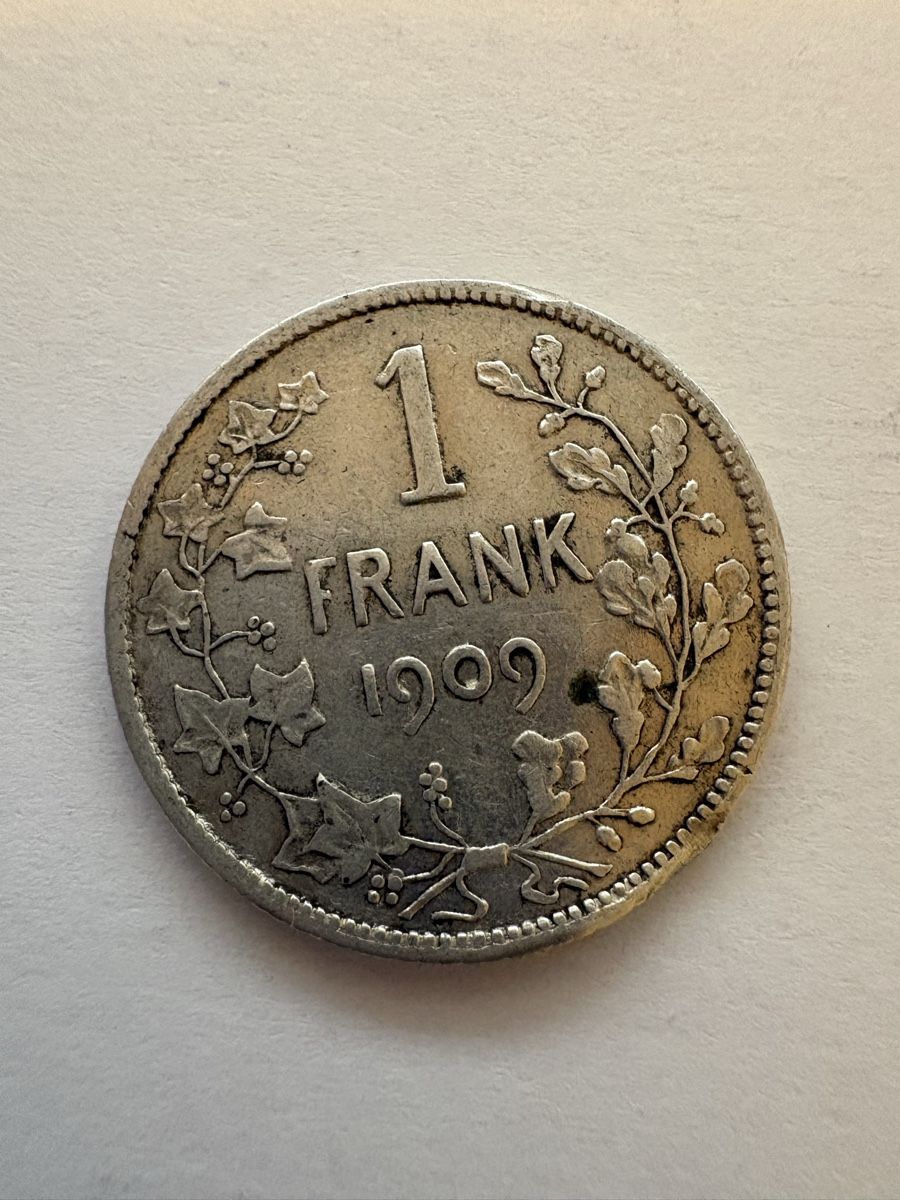 Alle Münzen: 1 Frank 1909 Belgen  – Gebraucht aus Murten von Tzaugg 1