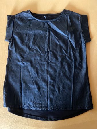 *MS • STADIBUH* T-SHIRT Gr.ca.S/M Schwarz Leder-Optik vorne