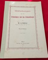 Antike Mitteilungen zum Grimselpass, Dr. A. Bähler, 1806
