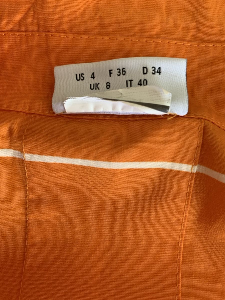 Akris Camicette: AKRIS: Luftige orange/weiss karierte oversize Bluse, 34 – Usato da Luzern venduto da paulablue 6