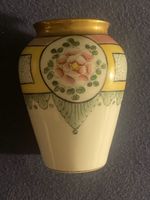 Vintage Blumenvase aus Limoges-Porzellan, Handbemalt