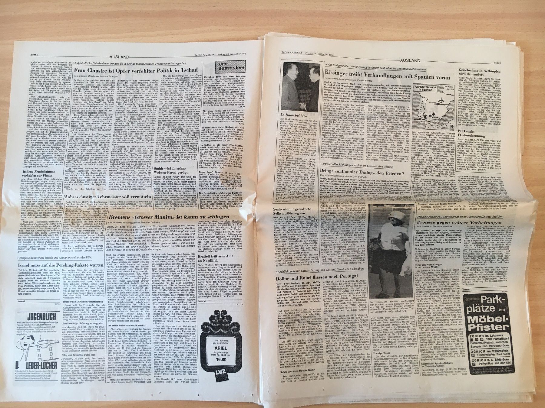 Zeitschriften & Magazine: Tagesanzeiger vom 26. September 1975 – Gebraucht aus Luzern von Jiggy_8898 1