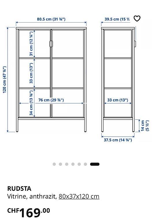 Vitrinen: Ikea display cabinet in good condition – Gebraucht aus Binningen von ferschdenix 1