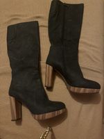 Navyboot-Stiefel aus Leder, Holz Absatz, Gr. 41, neuwertig