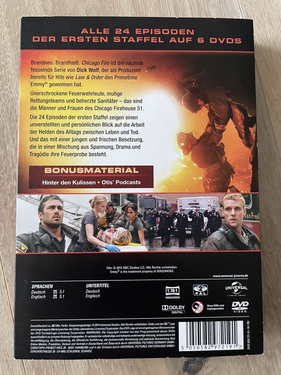 Alle DVDs: Chicago Fire DVD‘s  Staffel 1 – Gebraucht aus Siebnen von Starlauf 1